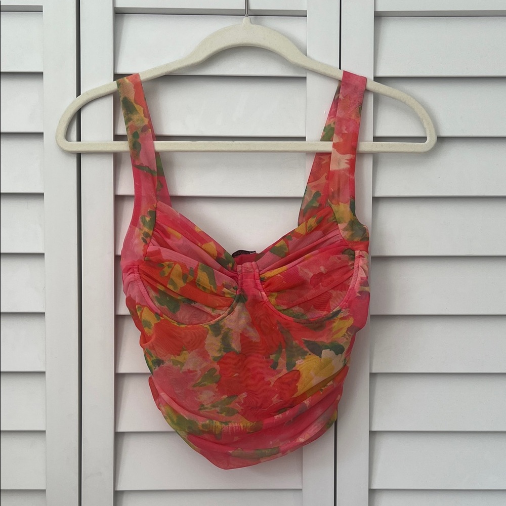 Zara Floral Pink Tank Top